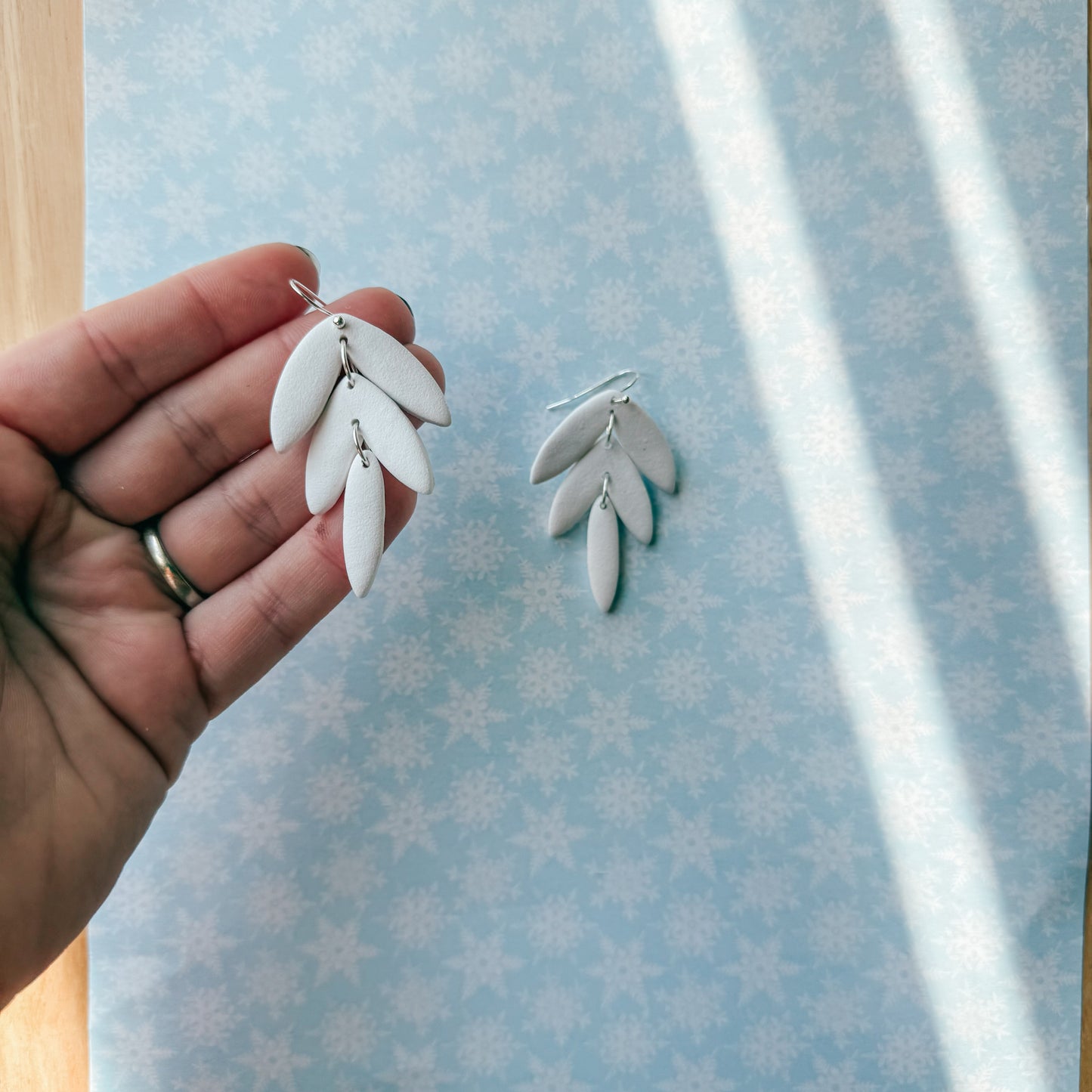 White Christmas Dangles