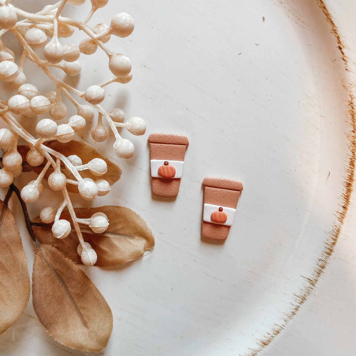 Fall Coffee Studs