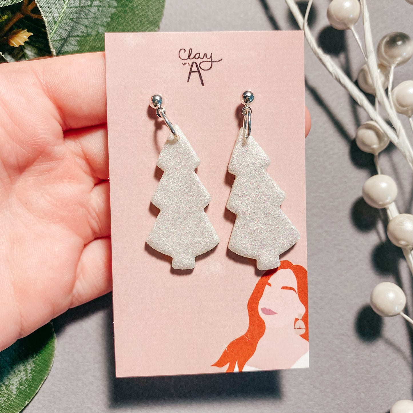 White Christmas Tree Dangles
