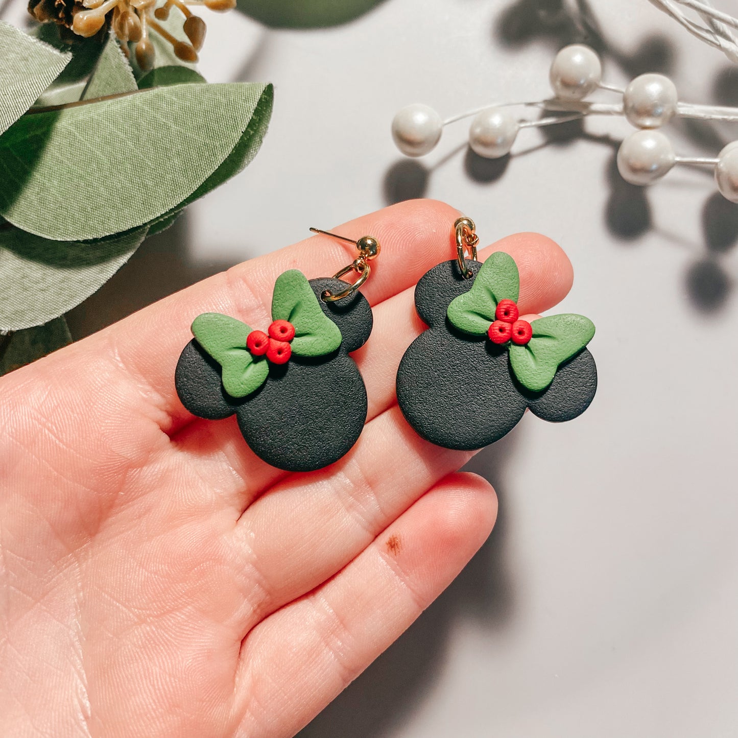Mistletoe Mouse Dangles